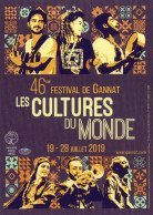 L - CARTE PUBLICITAIRE - ALLIER - GANNAT - 46EME FESTIVAL DE GANNAT - LES CULTURES DU MONDE - Other & Unclassified