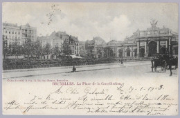 CPA CARTE POSTALE BELGIQUE BRUXELLES LA PLACE DE LA CONSTITUTION 1903 - Other & Unclassified