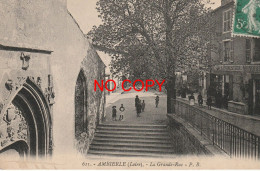 42 AMBIERLE. Café Forestier Menuisier Sur La Grande Rue Vers 1919 - Autres & Non Classés