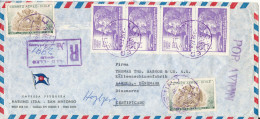 Chile Registered Air Mail Cover Sent To Denmark 3-9-1969 - Chili