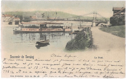 CPA CARTE POSTALE BELGIQUE SOUVENIR DE SERAING  LE PONT 1902 - Andere & Zonder Classificatie