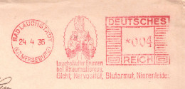 Germany Medicine, 1936 Meterstamp LAUCHSTADT Bath. Goethe. Pic. - Lettres & Documents