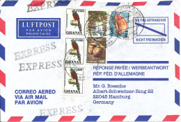 Ghana Air Mail Cover Sent Express To Germany 26-3-1998 Topic Stamps - Ghana (1957-...)