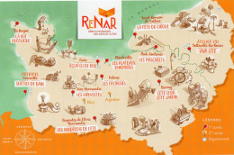 L - CARTE PUBLICITAIRE - RENAR - RESEAU NORMAND DES ARTS DE LA RUE - Other & Unclassified