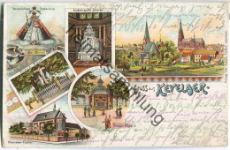 Gruss Aus Kevelaer - Farblitho - Klarissen-Kloster - Gnadenkapelle - Verlag Joseph Vorfeld Kevelaer - Kevelaer