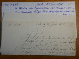 J 29  GERMANY     LETTRE   1835  +AVEC SA REPRODUCTION DECHIFFREE+ - Préphilatélie