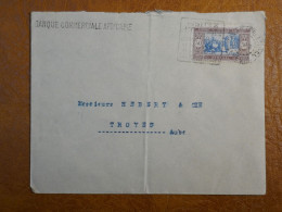 J 29  SENEGAL     LETTRE BANQUE   1935  A TROYES  AUBE AFF. INTERESSANT++ - Covers & Documents