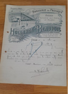 N°80 Facture Brasserie Hollande Beauvois Douai - 1900 – 1949
