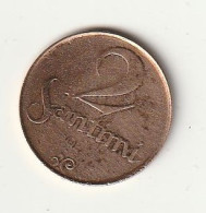 2 SANTIMS  1922 LETLAND /162/ - Latvia