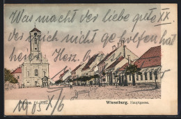 AK Wieselburg, Strasse Hauptgasse Mit Kirche  - Hungary