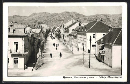 AK Cetinje / Cettigne, Strassenansicht Mit Passanten  - Montenegro