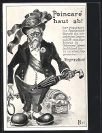 AK Poincare Haut Ab, Weinender Franz. Präsident Bei Der Übergabe D. Schlüssels Und Schirms  - Guerre 1914-18