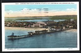 AK Atlantic City, NJ, Looking From Ocean Showing Atlantic City Auditorium And Convention Hall  - Atlantic City