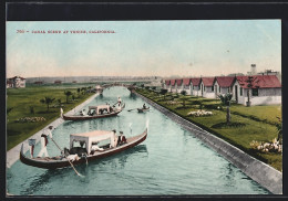 AK Venice, CA, Canal Scene With Gondolas  - Autres & Non Classés