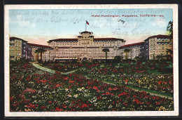 AK Pasadena, CA, Flower Beds In Front Of Hotel Huntington  - Andere & Zonder Classificatie