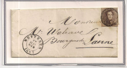 BRIEFOMSLAG P132 WETTEREN-N°6-BESTEMMING LAERNE-28 JUIN 1861-DEZELFDE DAG BESTELD-LAERNE WERD BEDIEND DOOR WETTEREN - 1851-1857 Médaillons (6/8)