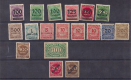 SAMENSTELLING ZEGELS 1923(YT 157,246,265,266,267,268,282,294,295,298,299,300,304) XX/X DIENSTZEGELS YT 51+53 XX - Unused Stamps