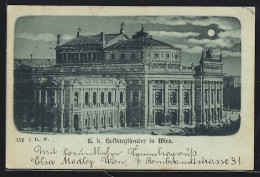 Mondschein-AK Wien, K. K. Hofburgtheater  - Autres & Non Classés