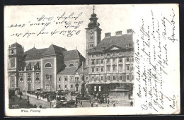 AK Wien, Freiung Mit Apotheke Und Brunnen  - Autres & Non Classés