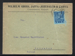 Jaffa Palestine 1910 - Austria Levant 1Piaster On Cover To Holland WILHELM GROSS - Oriente Austriaco