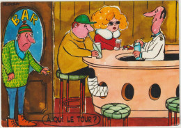LD61 : Humour :  Illustrateur  , A Qui Le  Tour  , Bar - Humour