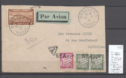 Maroc - Cachet Pointillé De BENGUERIR - 1935 - Taxée à L'arrivée - Covers & Documents