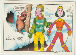 LD61 : Humour :  Illustrateur  , Ski , Vive Le  Ski ,marmotte ! Spano - Humor