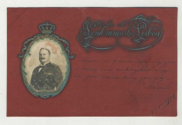 MONARQUIA DE PORTUGAL - Rei D. Carlos I, Postal Em Relevo, Relief Postcard  (2 Scans) - Sonstige & Ohne Zuordnung