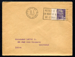 RC 27719 FRANCE 1953 SECAP PARIS XIV AV. GENERAL LECLERC / METTEZ LE TIMBRE EN HAUT ET A DROITE DE L'ENVELOPPE - Mechanical Postmarks (Advertisement)