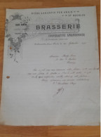 N°84 Ancienne Facture Brasserie Amandinoise Orchies 1909 - 1900 – 1949