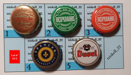 5 Capsules De Bière   Lot N° 15-2 - Beer