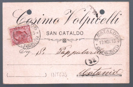 S.CATALDO - CALTANISSETTA - 1913 - CARTOLINA COMMERCIALE - COSIMO VOLPICELLI (INT674) - Mercanti