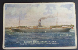 Dampfer Lunds Blue Anchor Line TSS Commonwealth Sydney    #AK6371 - Paquebots