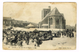 AULT - ONIVAL (80). Marché & église Saint Pierre. - Ault