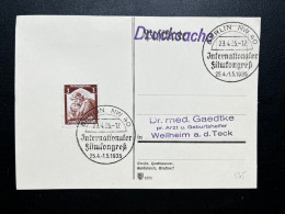 CARTE ALLEMAGNE BERLIN POUR WEILHEIM A D TECK / 1935 - Cartas & Documentos