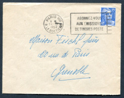 RC 27720 FRANCE 1952 SECAP PARIS VIII R. LA BOETIE / ABONNEZ VOUS AUX EMISSIONS DE TIMBRES POSTE SUR LETTRE > GRENOBL - Mechanical Postmarks (Advertisement)