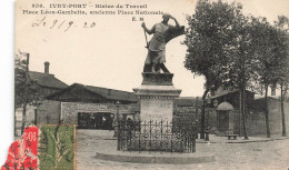 FRANCE - Ivry Port - Statue Du Travail - Place Léon Gambette - Ancienne Place Nationale - Carte Postale Ancienne - Ivry Sur Seine