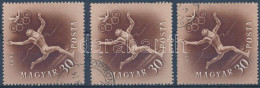 O 1952 3 Db Olimpia 30f Vízjel Nélkül (3.000) - Autres & Non Classés