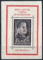 ** 1953 Sztálin Gyászblokk Gépi Nyomású (6.000) - Autres & Non Classés
