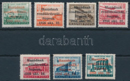 ** 1956 Soproni Felülnyomás 7 értékes Sor Vizsgálójelekkel (12.000) / 7 Different Stamps - Autres & Non Classés