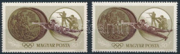 ** 1965 Olimpiai érmesek 50f Balra Tolódott Bronz Színű Színnyomattal + Támpéldány - Other & Unclassified