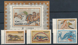 ** 1978 Bélyegnap - Pannóniai Mozaikok Sor + Blokk "Pannonia1" Tévnyomattal (8.400) - Sonstige & Ohne Zuordnung