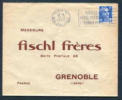 RC 27722 FRANCE 1952 SECAP PARIS XV RUE D'ALLERAY / VISITEZ LE MUSÉE POSTAL SUR LETTRE > GRENOBLE - Mechanical Postmarks (Advertisement)