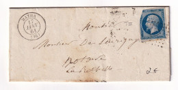 Lettre 1861 Matha Charente-Maritime Pour La Rochelle Garnaud Médecin Docteur - 1853-1860 Napoleon III