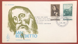 VATICAN - FDC - 1965 - Saint Benedict, Patron Saint Of Europe - FDC