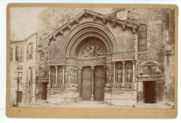 PHOTO Cabinet ARLES DUR RHONE Portique De La Cathédrale Saint Trophime - Oud (voor 1900)