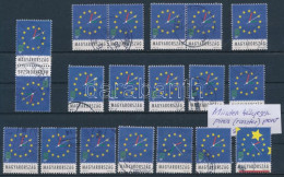 O 2004 18 Db Úton Az Európai Unióba 100 Ft Bélyeg, Mindegyik Piros Ponttal Vagy Holddal - Other & Unclassified