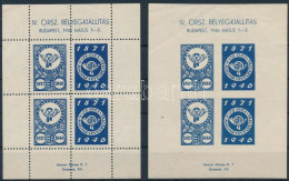 ** 1946 IV. Országos Bélyegkiállítás Emlékívpár (ráncok, Saroktörés / Creases, Folded Corner) - Other & Unclassified