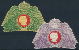 ** 1916 Károly és Zita Koronázása 2 Db Segélybélyeg Kff Változat / Königskrönung Poster Stamps - Non Classés