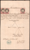 1878 Okmány 3x 1Fl Illetékbélyeggel - Unclassified
